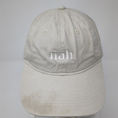 Nah Slideback Hat Tan One Size Adjustable Embroidered Port & Company