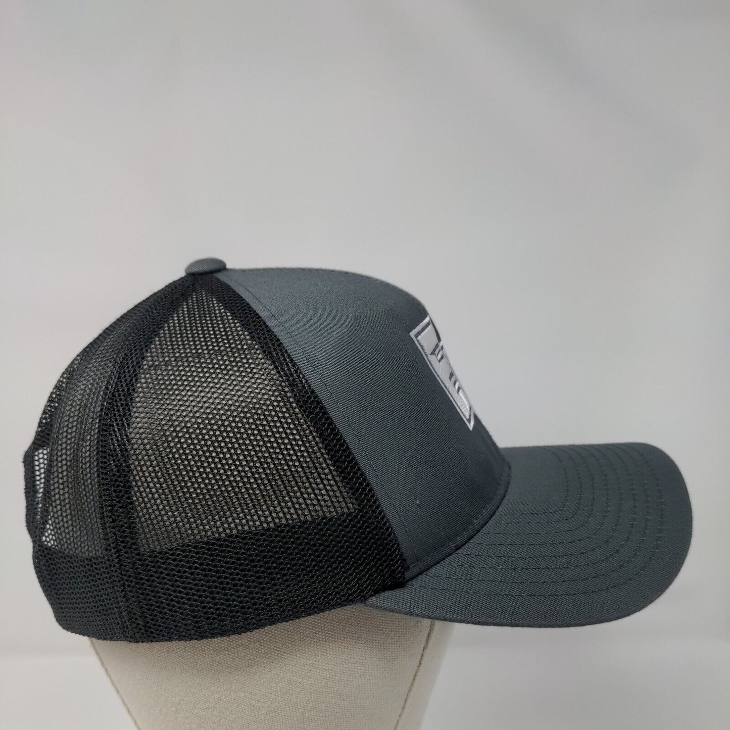 EB Snapback Trucker Hat Gray One Size Adjustable Mesh Back Pacific Headwear