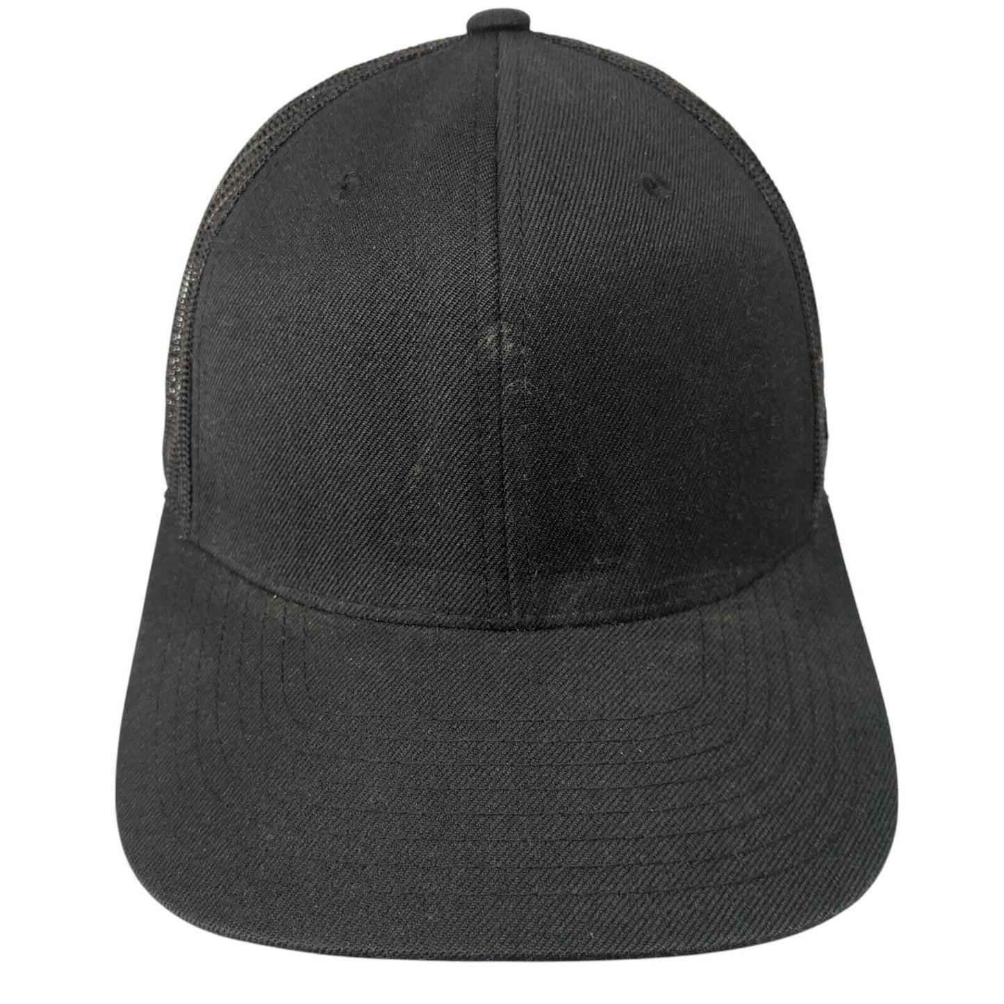 Branded Bills Snapback Trucker Hat Black One Size Mesh Back Blank