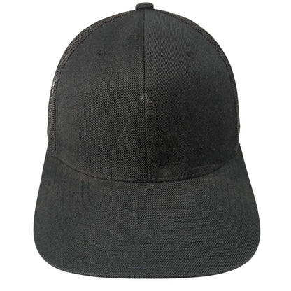 Branded Bills Snapback Trucker Hat Black One Size Mesh Back Blank