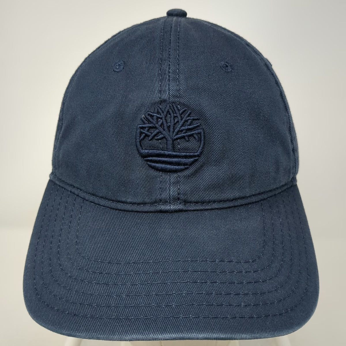 Timberland Baseball Cap Blue One Size Tonal Logo Cotton Strapback Adjustable Hat