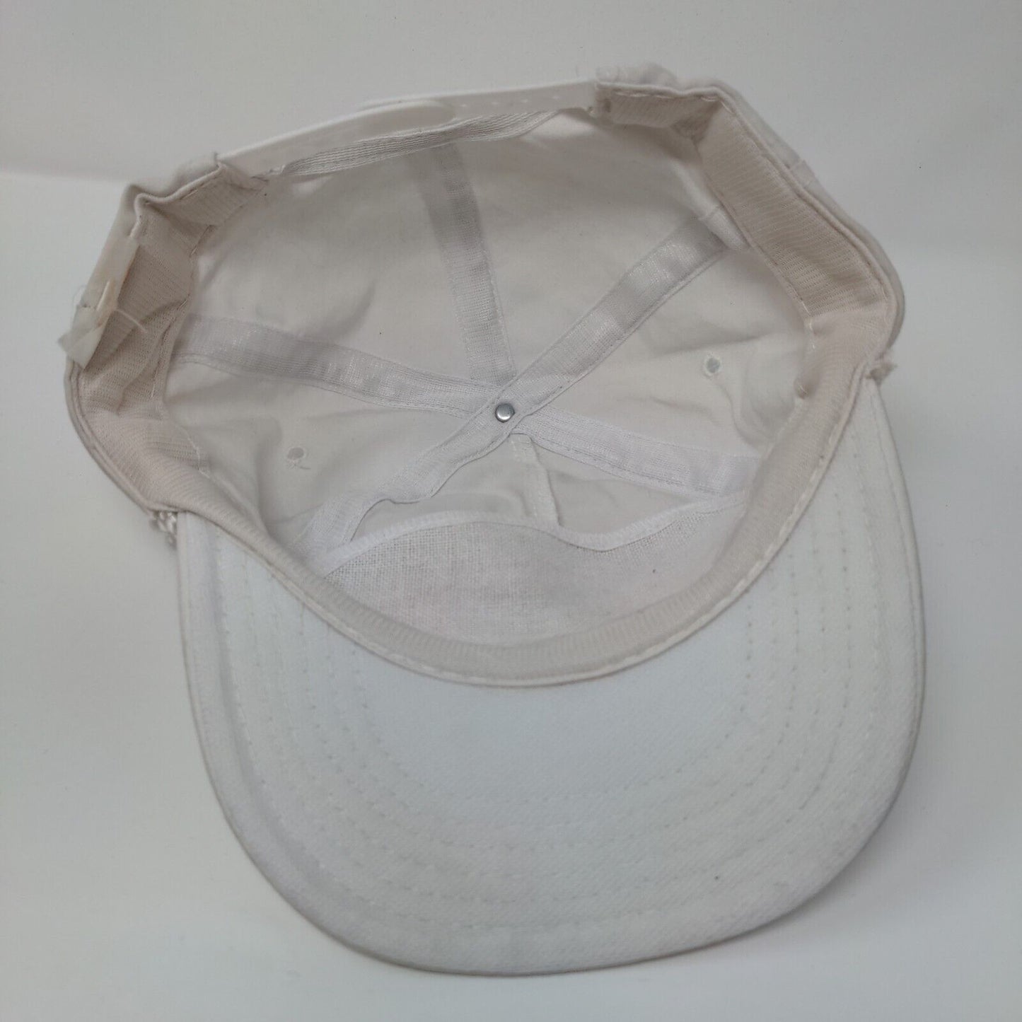 Princeton Snapback Hat White OSFA Adjustable Vented Holes 6 Panel Rope