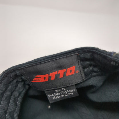 Fire Slideback Hat Black One Size Adjustable Embroidered Otto 6 Panel