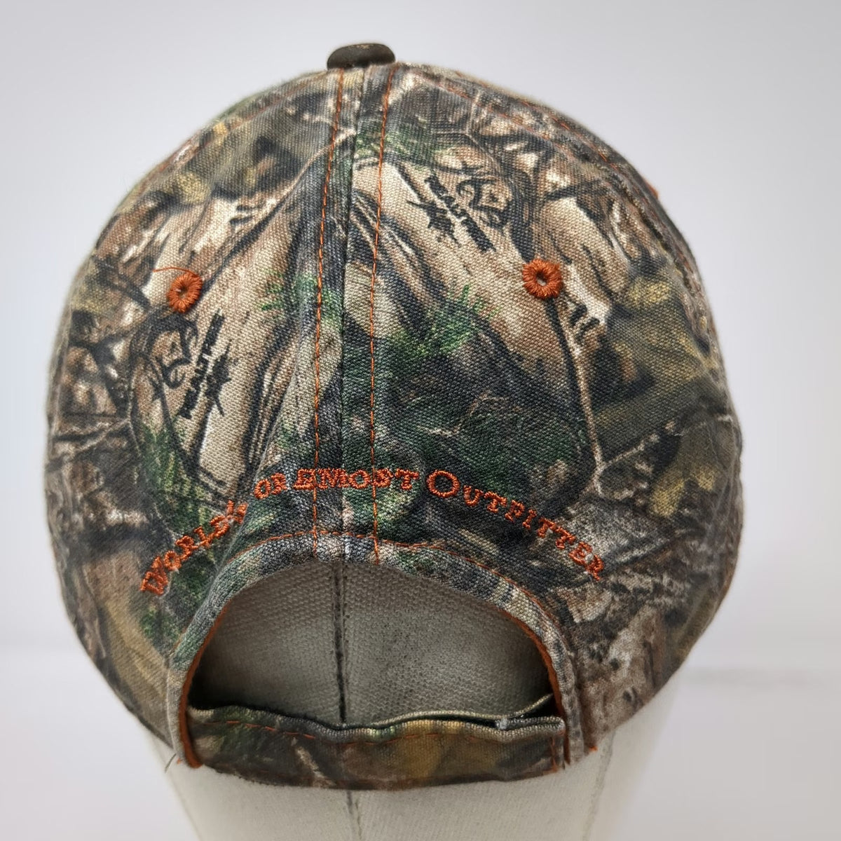 Cabela's Baseball Cap Brown One Size Realtree Camo Distressed Embroidered Hat