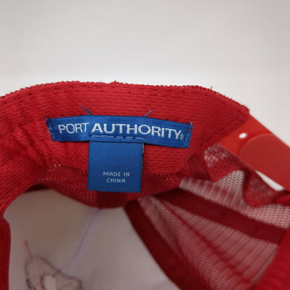 Brave Soccer Snapback Mesh Back Trucker Hat Red One Size Port Authority