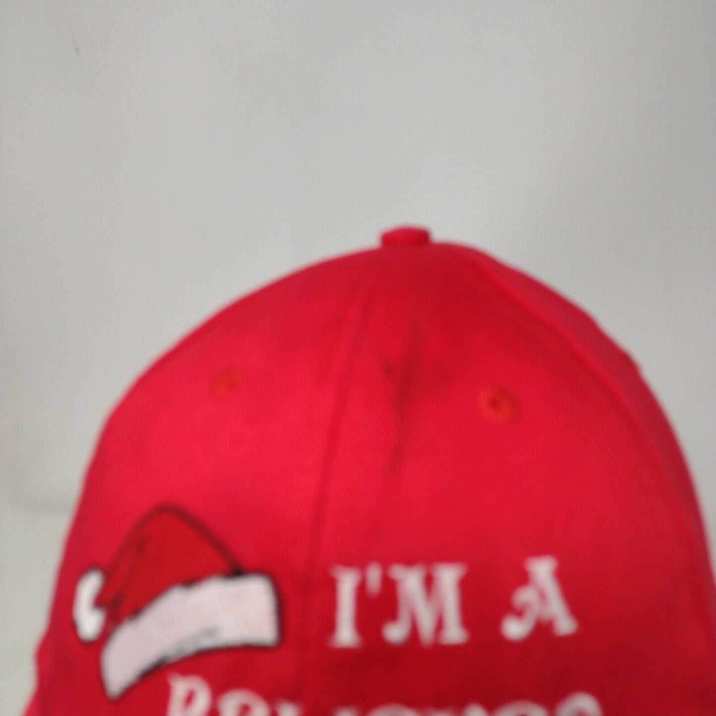 I'm A Believer Christmas Santa Strapback Hat Red One Size Adjustable Bayside