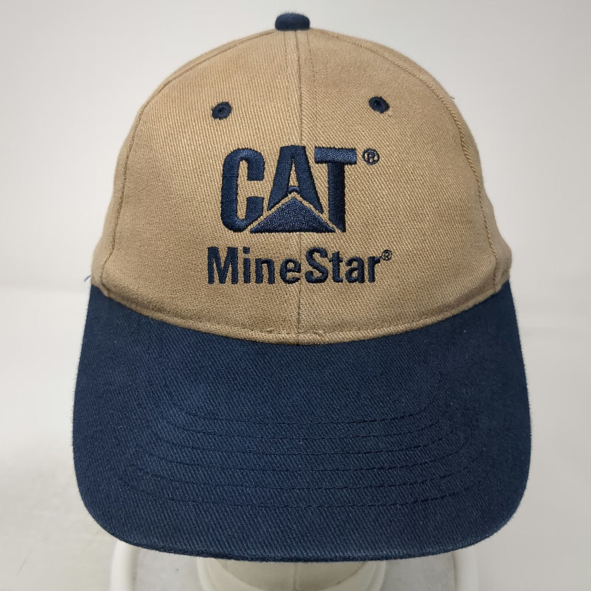 Brian Robinson Baseball Cap Beige Blue One Size CAT Caterpillar MineStar hat