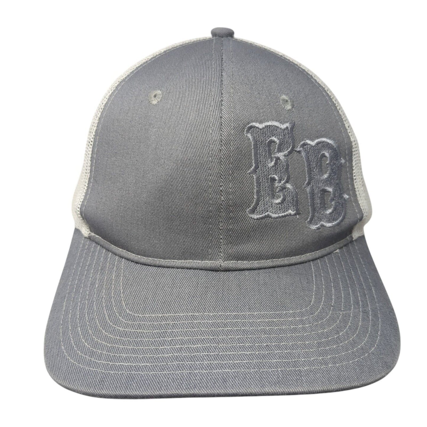 EB Snapback Trucker Hat Gray One Size Adjustable Mesh Back Port Authority