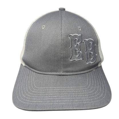 EB Snapback Trucker Hat Gray One Size Adjustable Mesh Back Port Authority