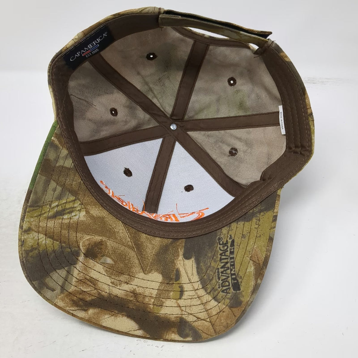 Cap America Baseball Cap Green Brown One Size Ryder Camo Realtree Advantage Hat