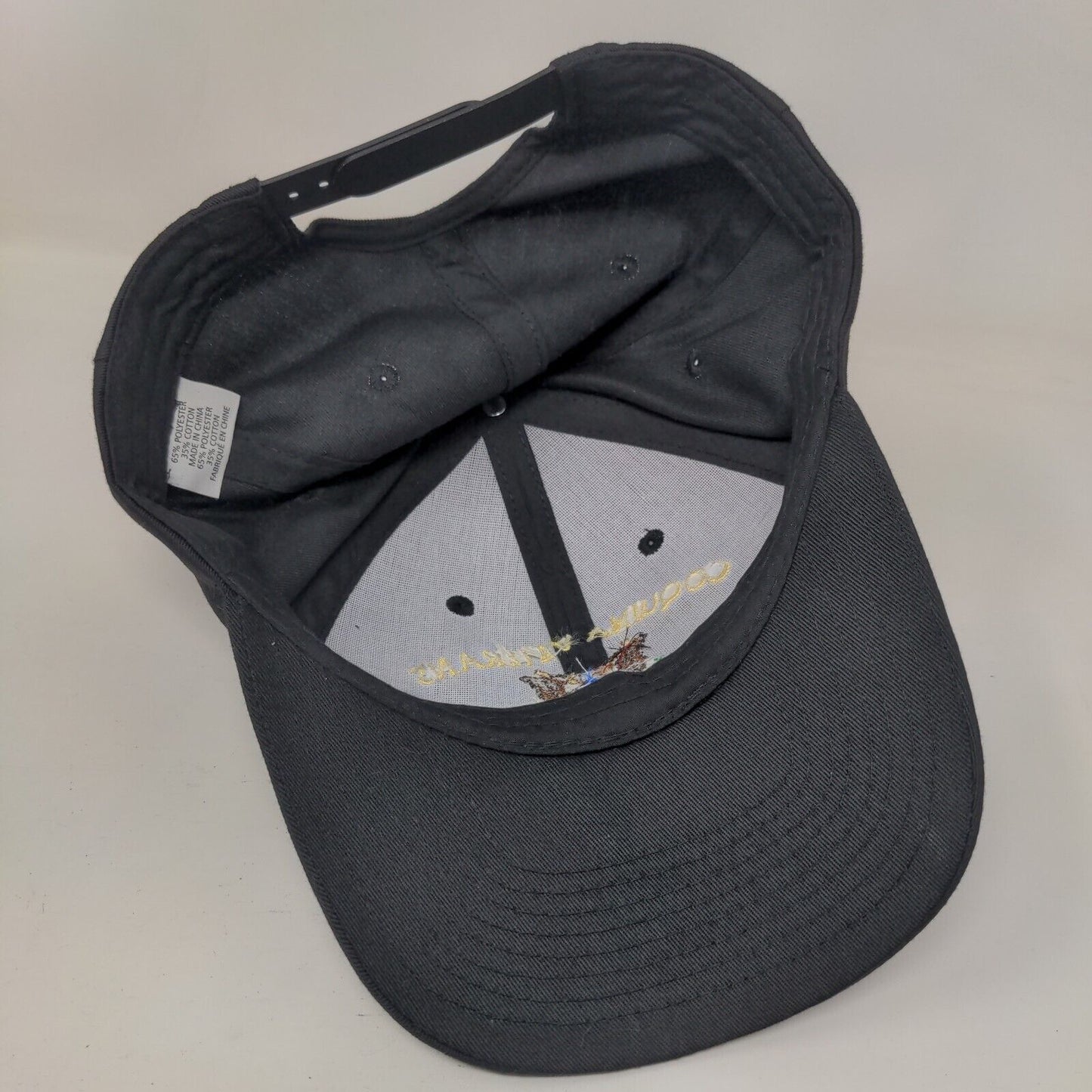 Coquina Veterans Snapback Hat Black One Size Embroidered Adjustable