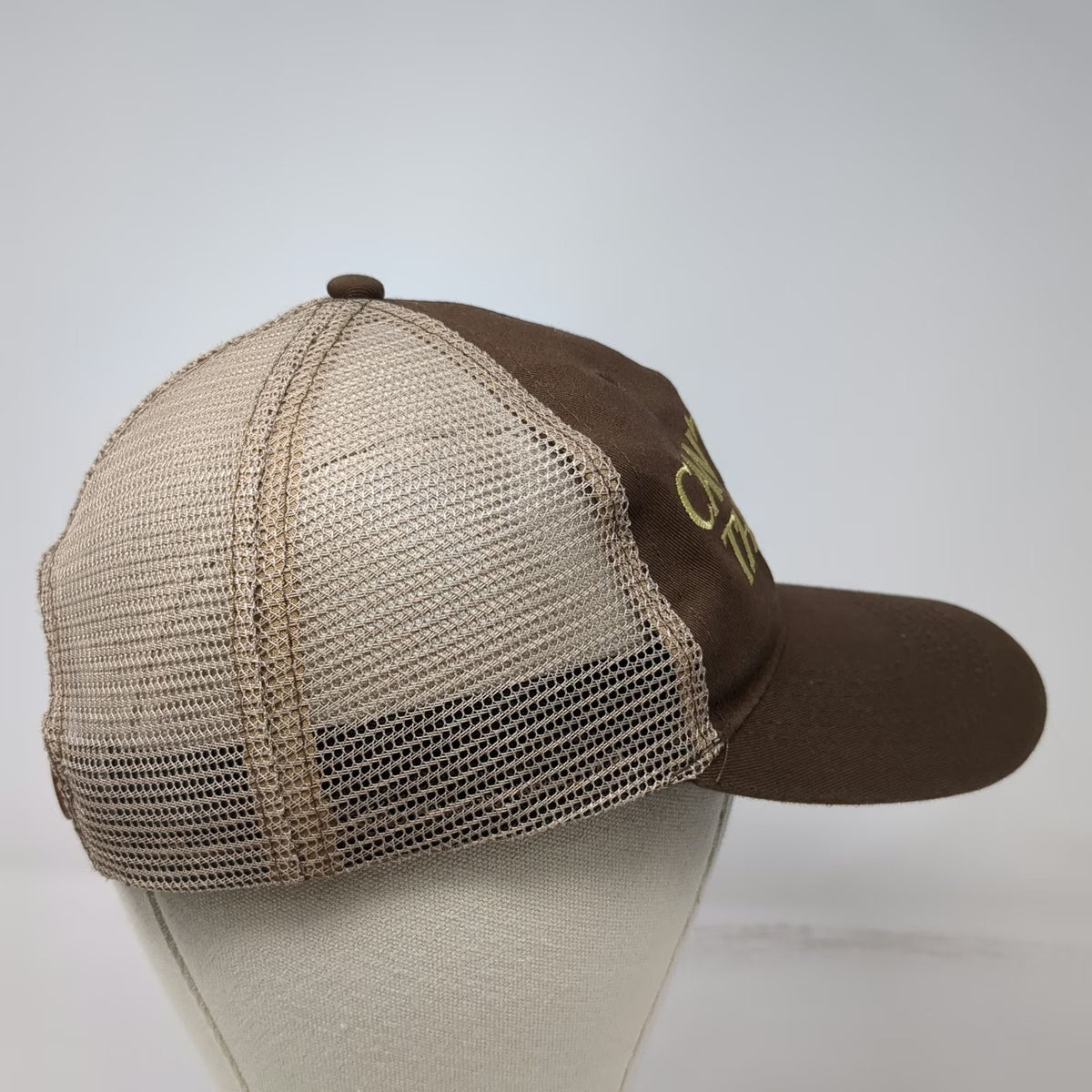 Bushnell Trucker Hat Brown One Size Can't Stop The Flop Hunting Mesh Snapback