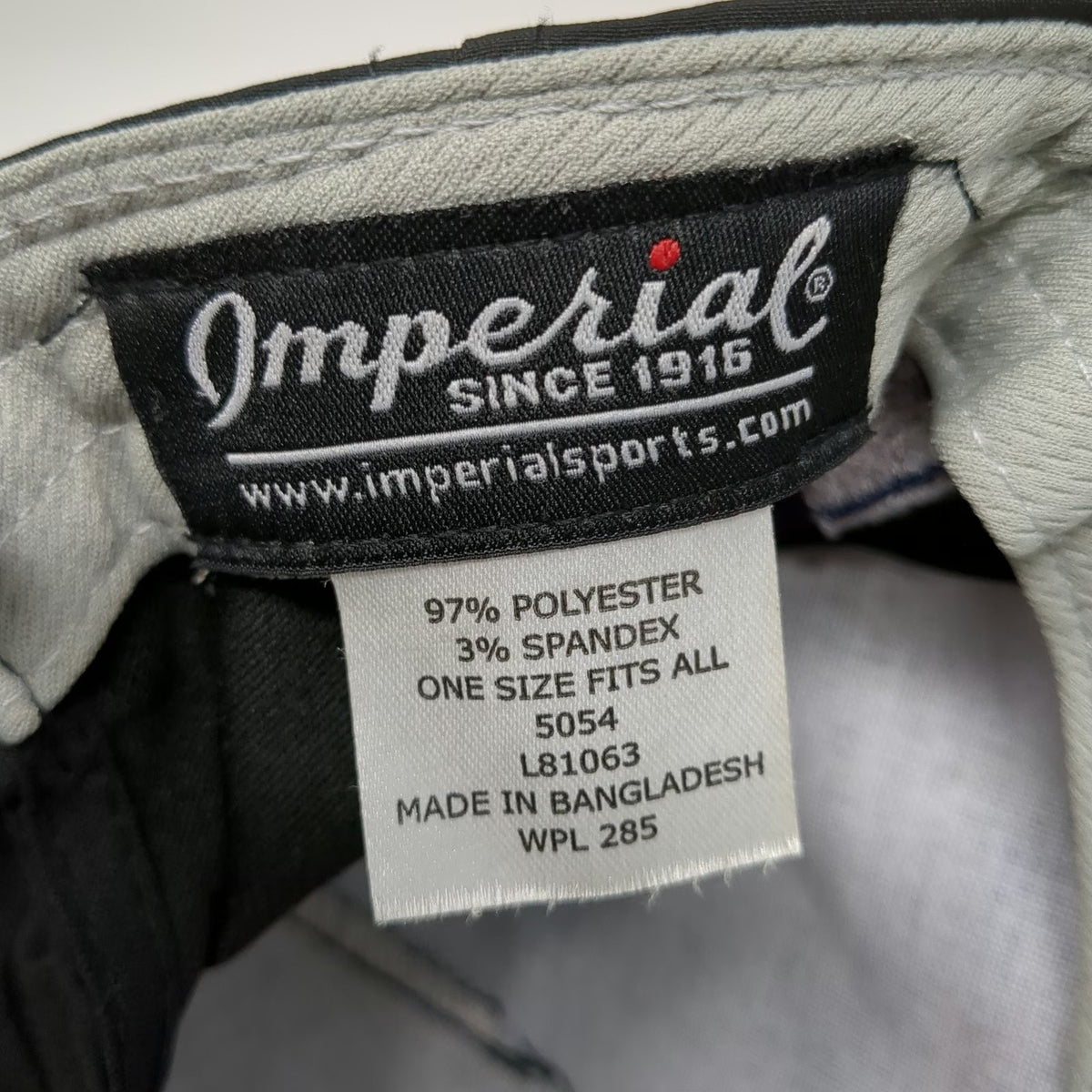 Imperial 5 Panel Black Hat One Size Snapback Rope Brim ESI USA Flag Golf Sport