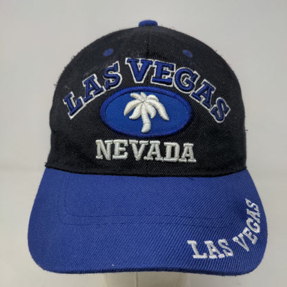 Chelona Men's Strapback Hat Black Blue Embroidered Las Vegas Logo