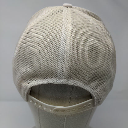 Lagoon Snapback Trucker Hat White OSFA Adjustable Mesh Back Rope Polyester