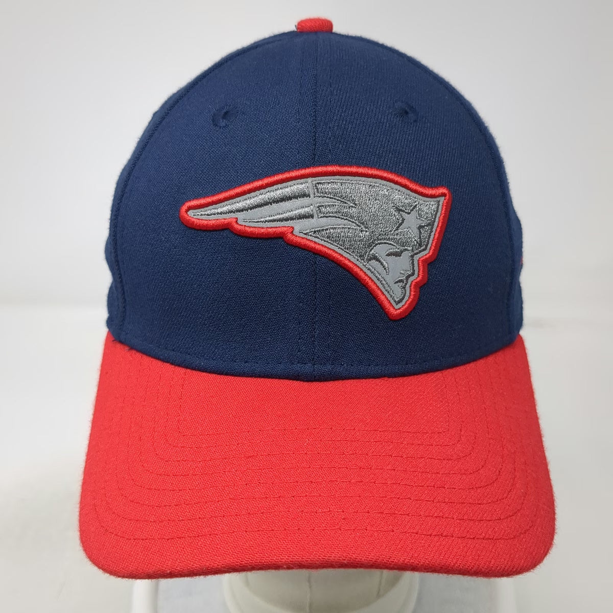 New Era New England Patriots NFL Cap Blue Red L 39THIRTY Stretch Fit Embroidered