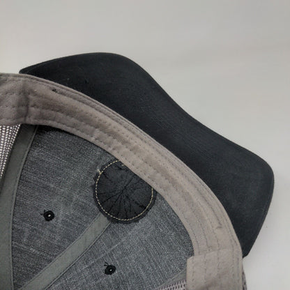 Unbranded Snapback Trucker Hat Black One Size Mesh Back Leather Patch