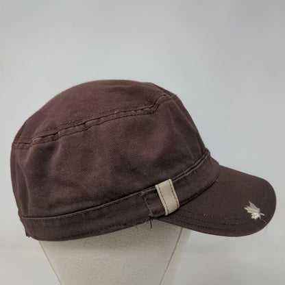 Canada Maple Leaf Strapback Hat Brown One Size OSO Adjustable