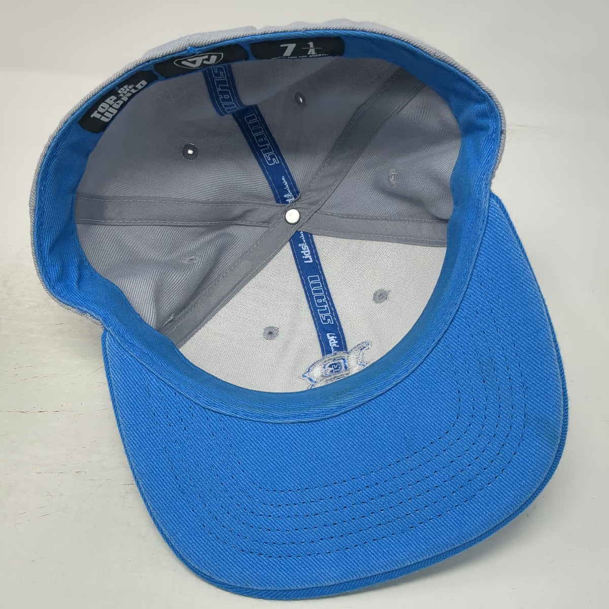 UCLA Bruins Top of the World Gray Blue 7 1/4 Fitted Flat Brim Embroidered Hat