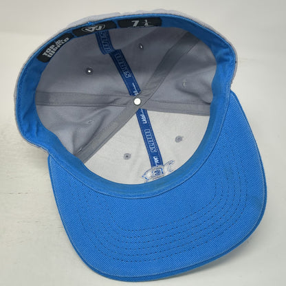 UCLA Bruins Top of the World Gray Blue 7 1/4 Fitted Flat Brim Embroidered Hat