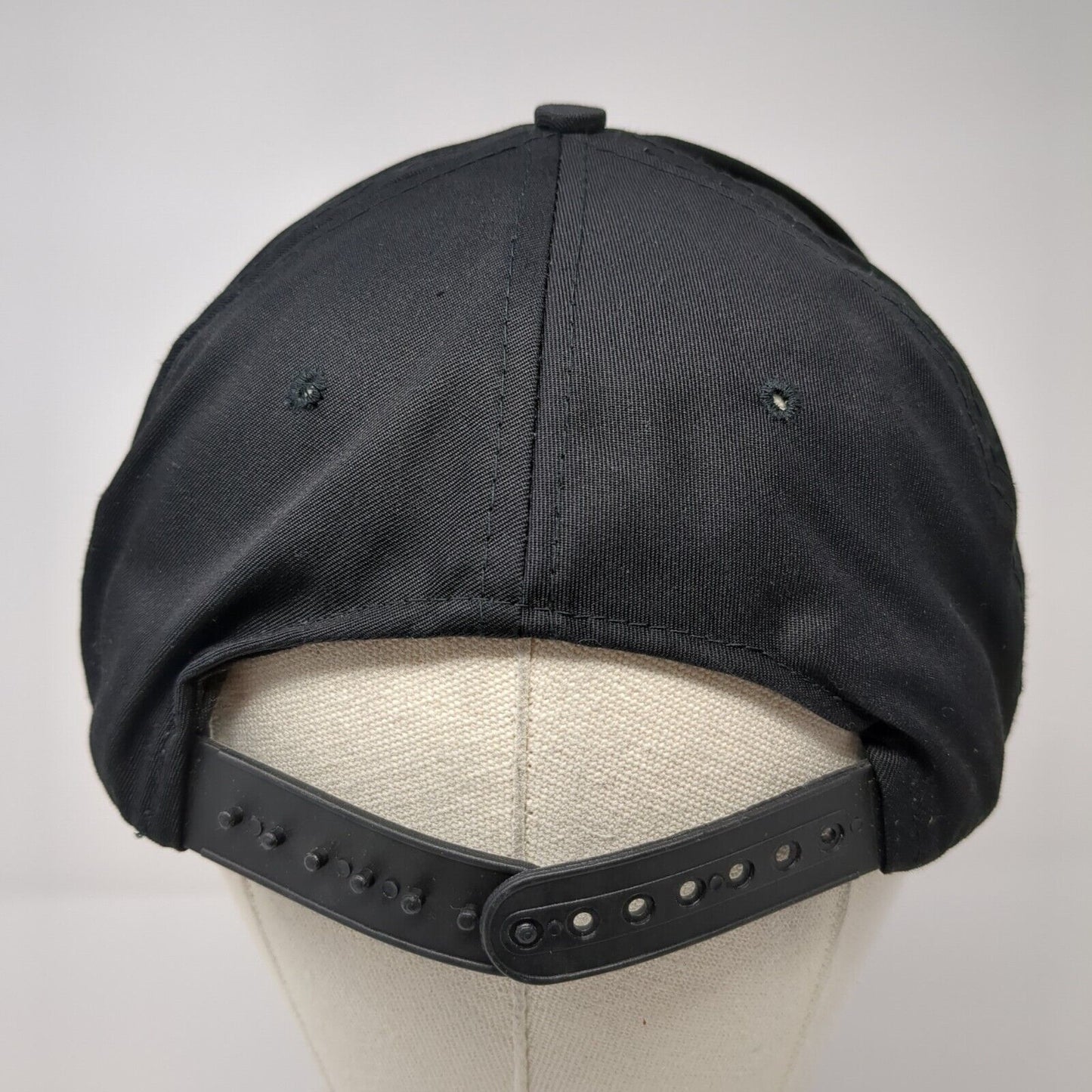Top Gun Snapback Hat Black OSFA Adjustable Embroidered Solid 6 Panel