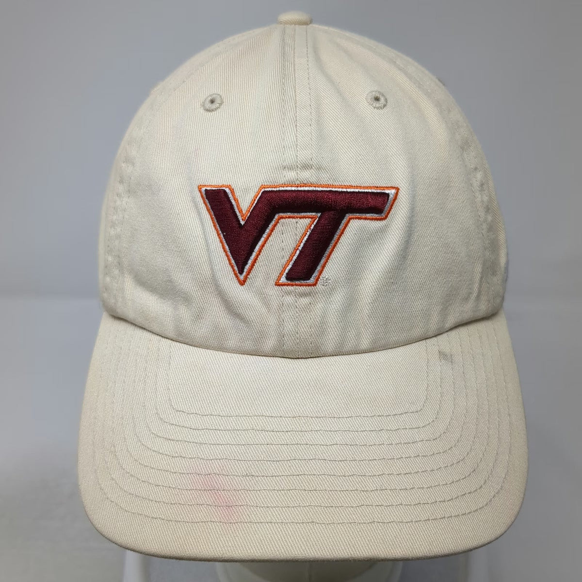 Virginia Tech Hokies NCAA 47 Cap Beige One Size Adjustable Embroidered Logo Hat
