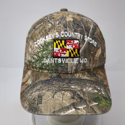 Cookseys Country Store Dentsville MD Strapback Trucker Hat Camo OS Mesh Realtree