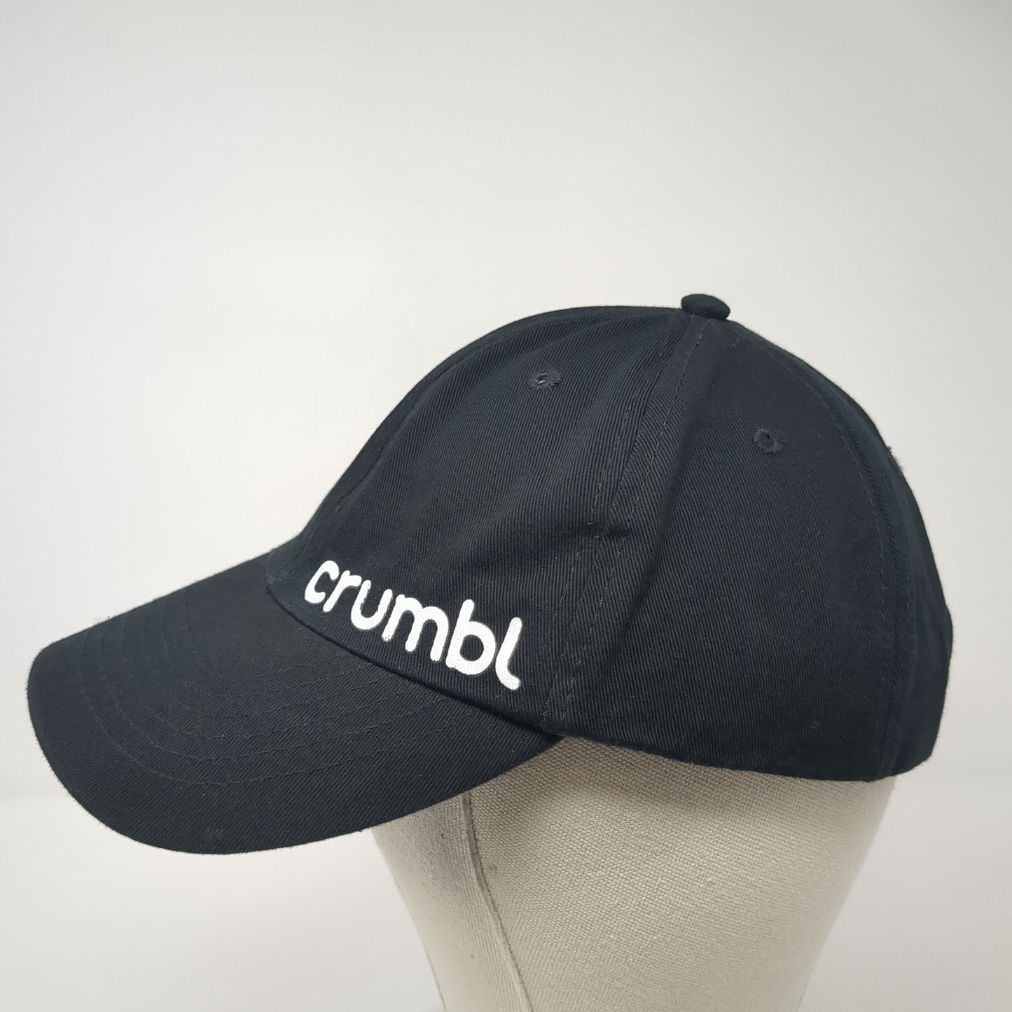 Crumbl Spell Out Slideback Hat Black One Size Adjustable Vent Holes