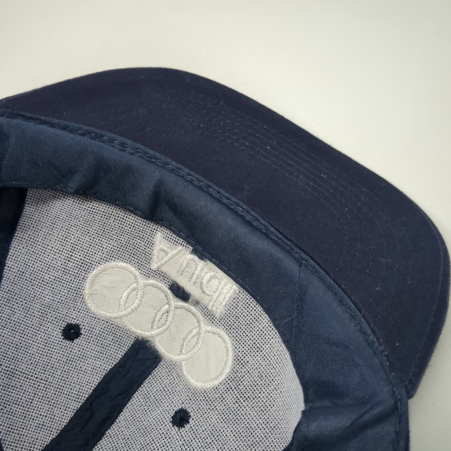 Audi Ray Catena Baseball Cap Blue One Size Strapback Logo American Flag Hat