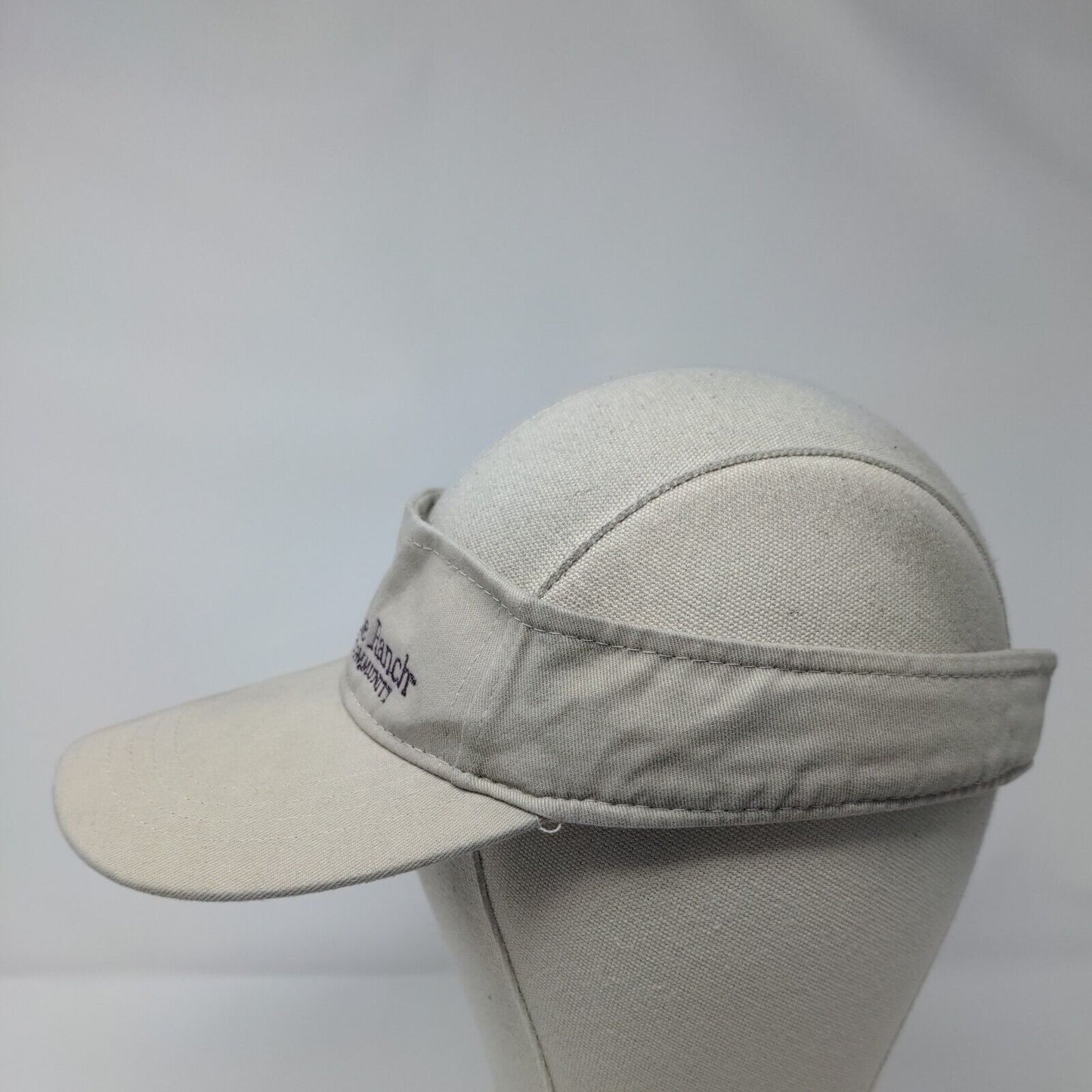 Saddle Brooke Ranch Strapback Sun Visor Hat Tan OSFA Embroidered Apollo