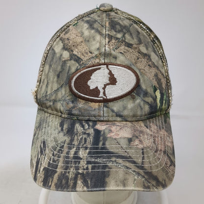 Mossy Oak Baseball Cap Green One Size Camouflage Mesh Logo Strapback Hat