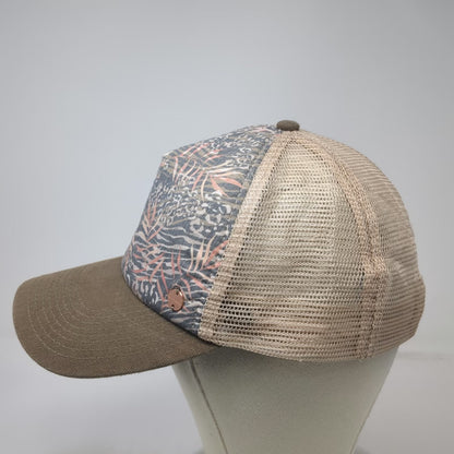 Kooringal Trucker Hat Brown One Size Mesh Snapback Tropical Animal Print Palm
