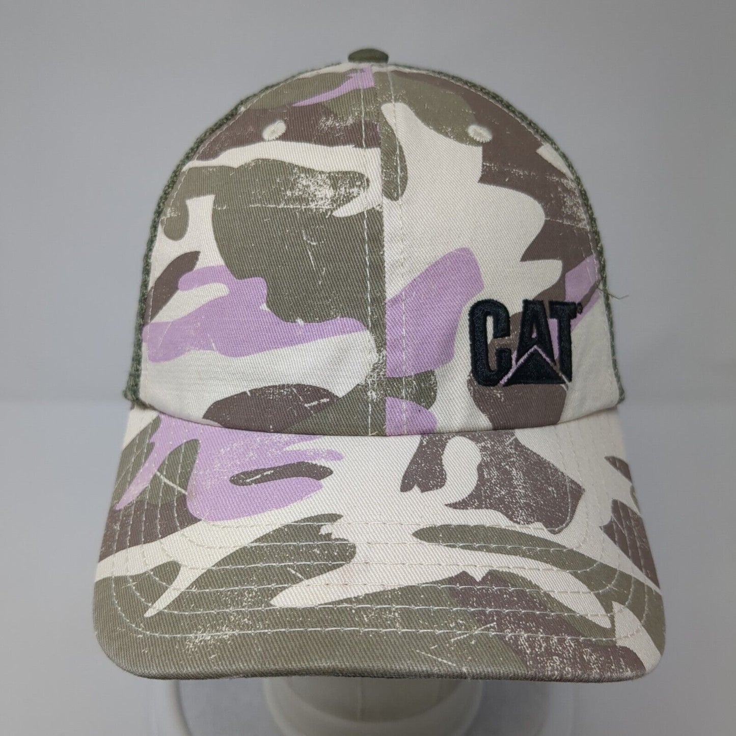 CAT Snapback Trucker Hat Camouflage One Size Adjustable Embroidered Mesh Back