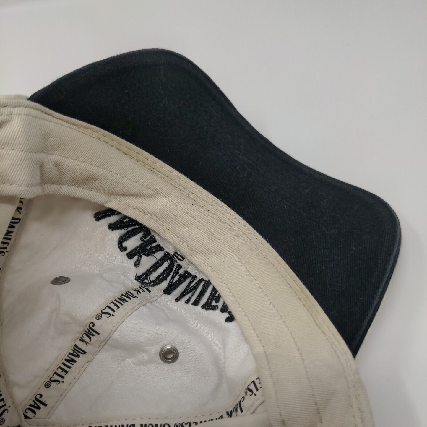 Jack Daniel's Slideback Hat Tan OSFM Adjustable Embroidered 6 Panel