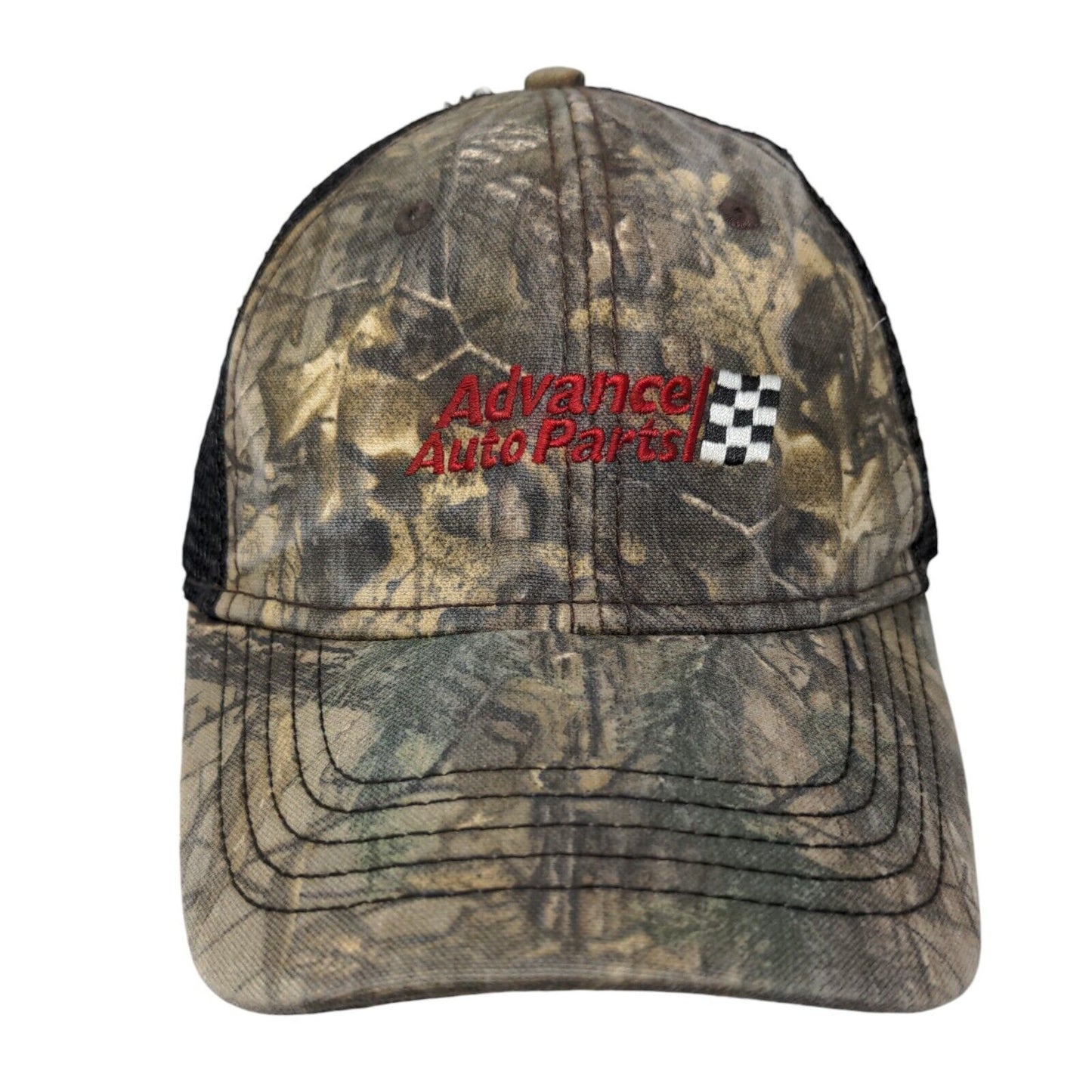 Advance Auto Parts Snapback Mesh Back Trucker Hat Camo OSFA Embroidered