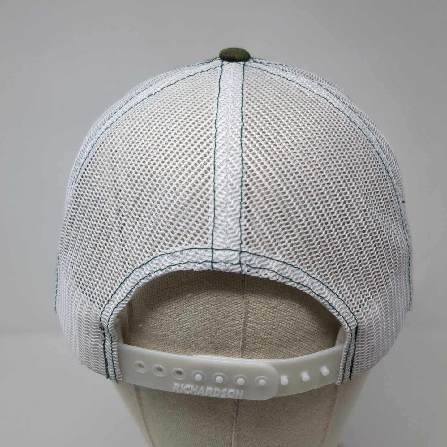 ISAT USA Flag Snapback Trucker Hat Multicolor OS Mesh Back Patriotic Richardson