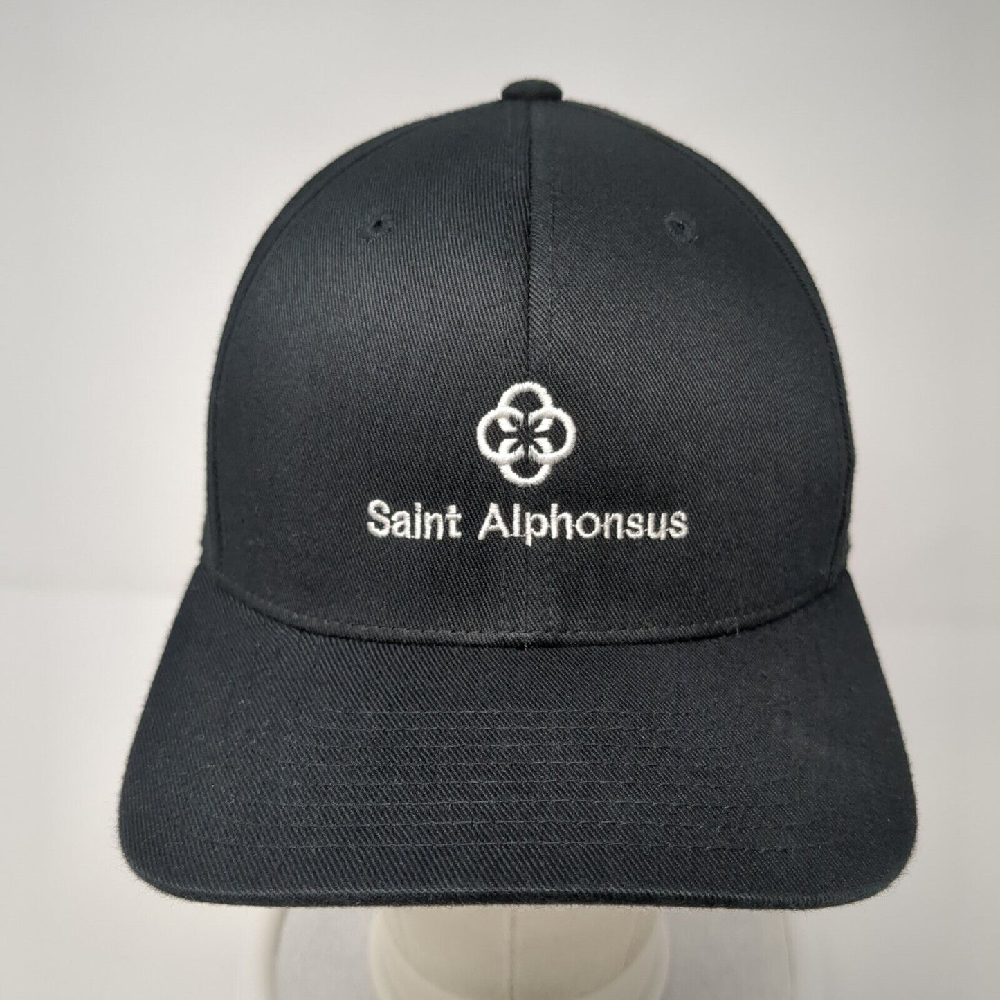 Saint Alphonsus Fitted Hat Black L/XL Stretch Flexfit Port Authority