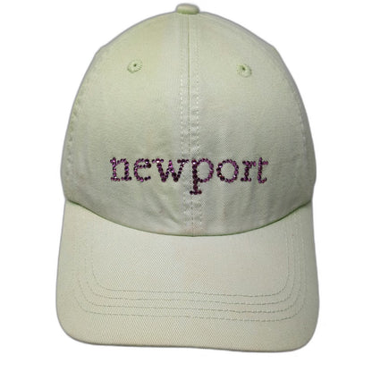 Dirty Girl Couture Newport Baseball Cap Green One Size Rhinestone Slideback Hat