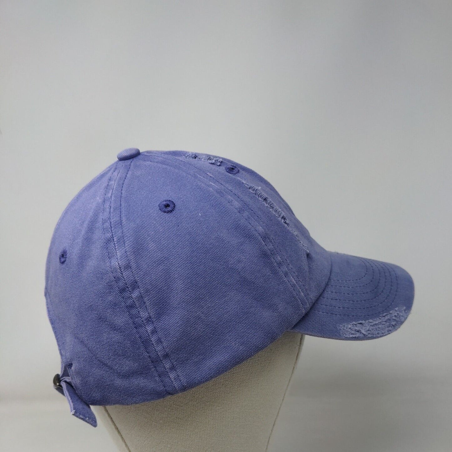 Unbranded Slideback Hat Blue One Size Adjustable Distressed Blank Cotton