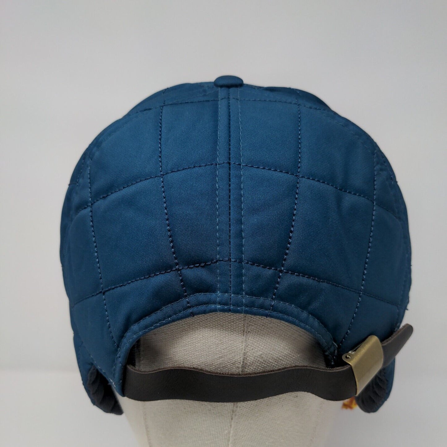 Leisure Time Slideback Hat Blue One Size Chin Strap Ear Flap Quilted