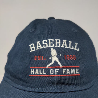 National Baseball Hall of Fame Men's Strapback Hat Blue Embroidered Logo