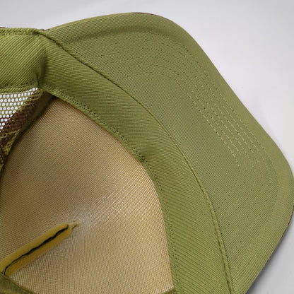 Nissun Trucker Hat Green One Size Camo Mesh Snapback Make it a Double Dice