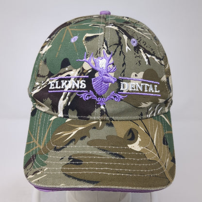 Elkins Dental Strapback Hat Multicolor Camo One Size Embroidered Hunting