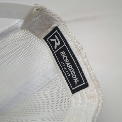 Richardson Trucker Hat White One Size Mesh Snapback Logoff Brewing Beer Craft