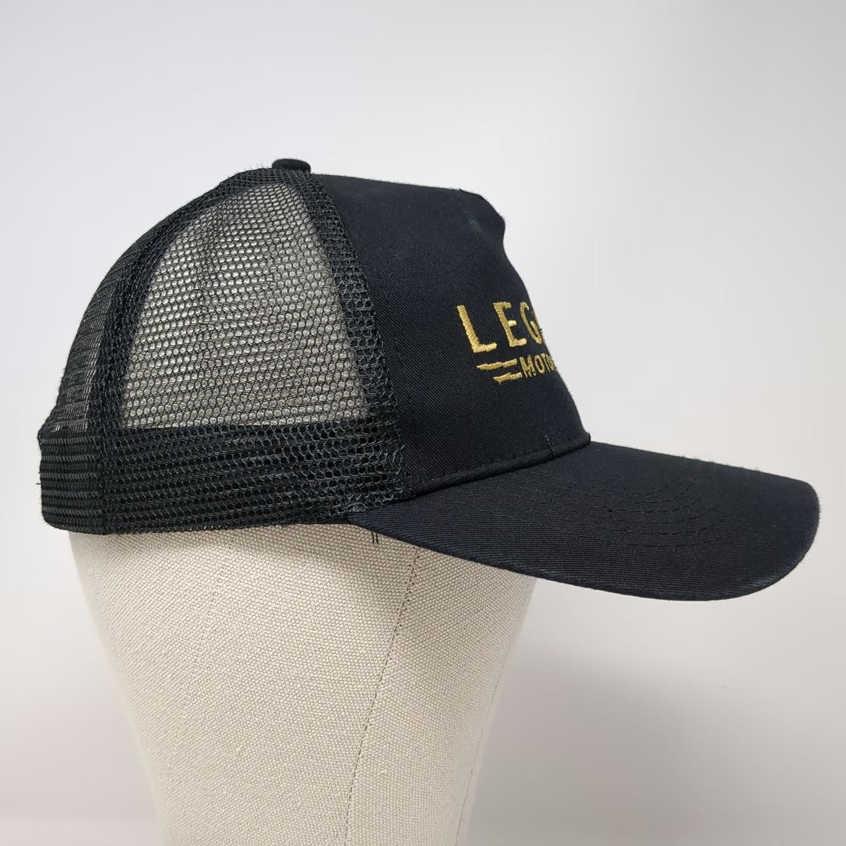 Legacy Motor Club Trucker Hat Black One Size Snapback Mesh Club Wyndham Racing