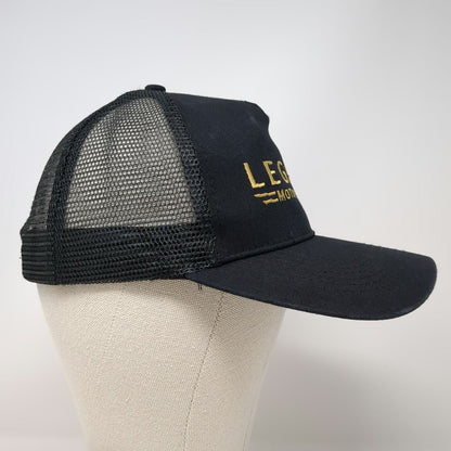 Legacy Motor Club Trucker Hat Black One Size Snapback Mesh Club Wyndham Racing