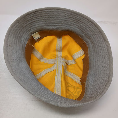 Yellow Bucket Hat M Gray Graphic Two Tone Cotton Twill Wide Brim Idaho Vandals