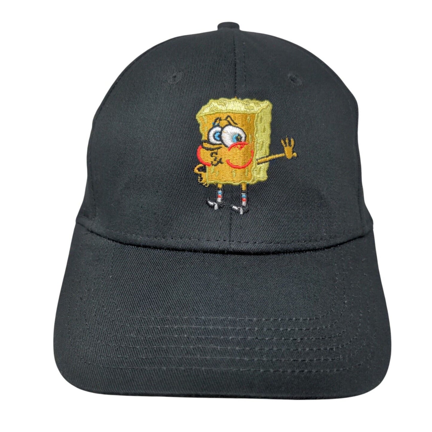 SpongeBob SquarePants Slideback Hat Black One Size Embroidered Nickelodeon