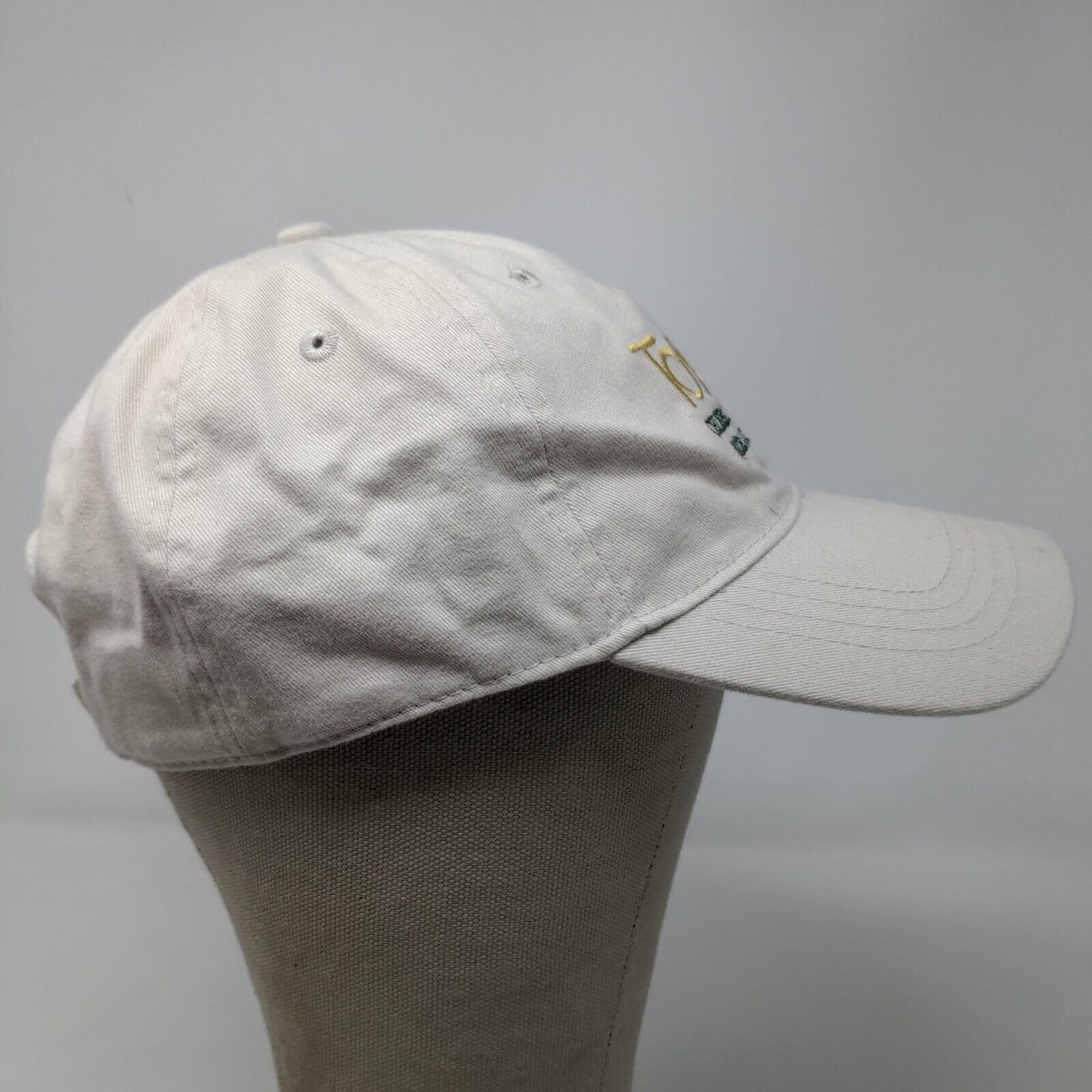 Toscana Men's Strapback Hat Tan Adjustable Embroidered Logo 100% Cotton