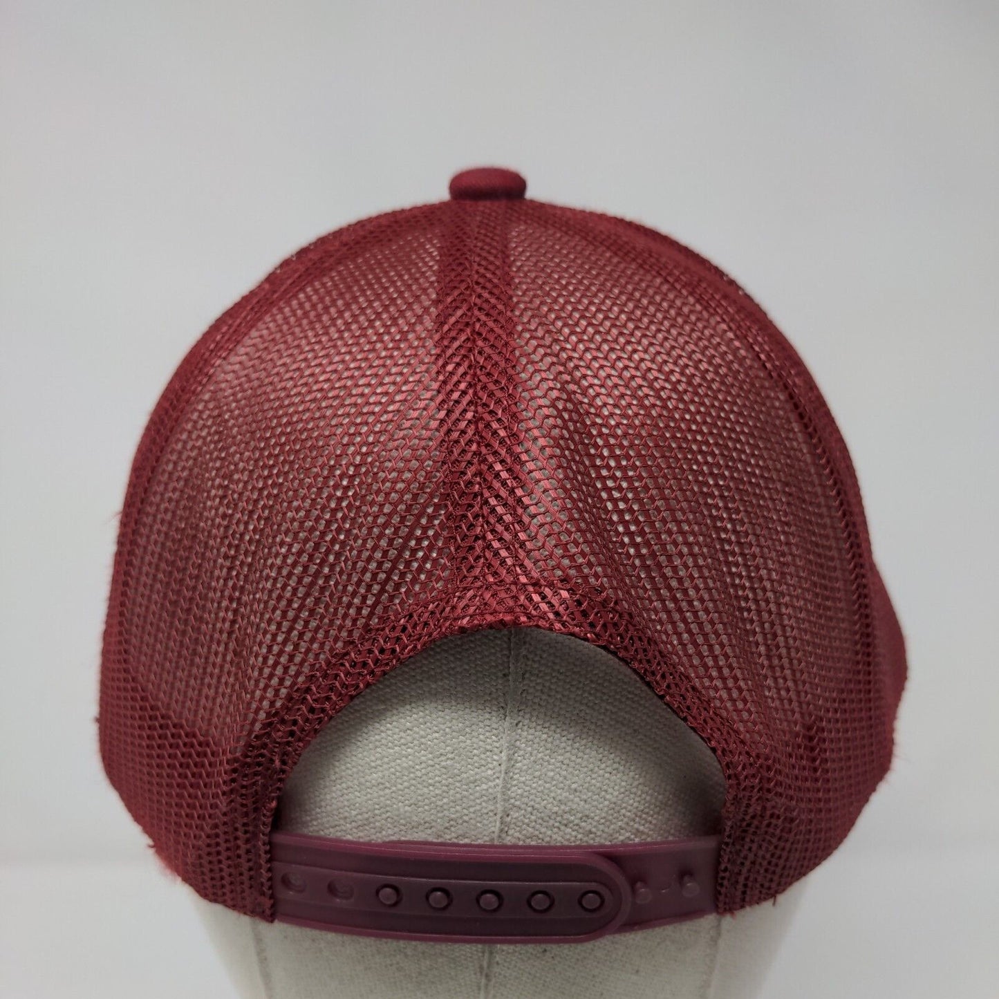 Bass Pro Shops Snapback Mesh Back Trucker Hat Red OSFM Gone Fishing Solid